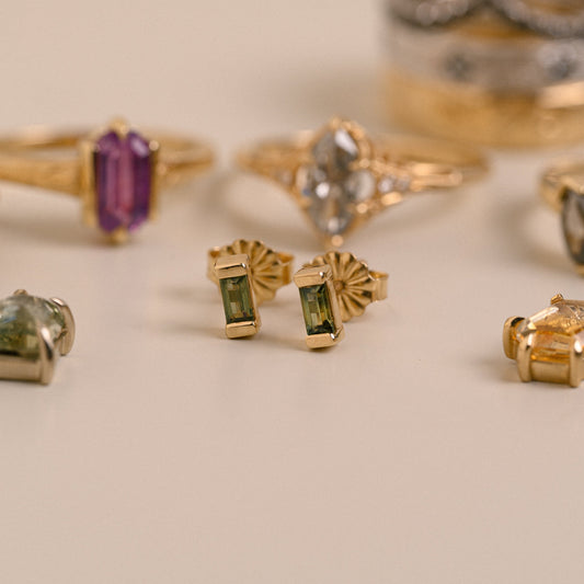 Sapphire Baguette Earrings