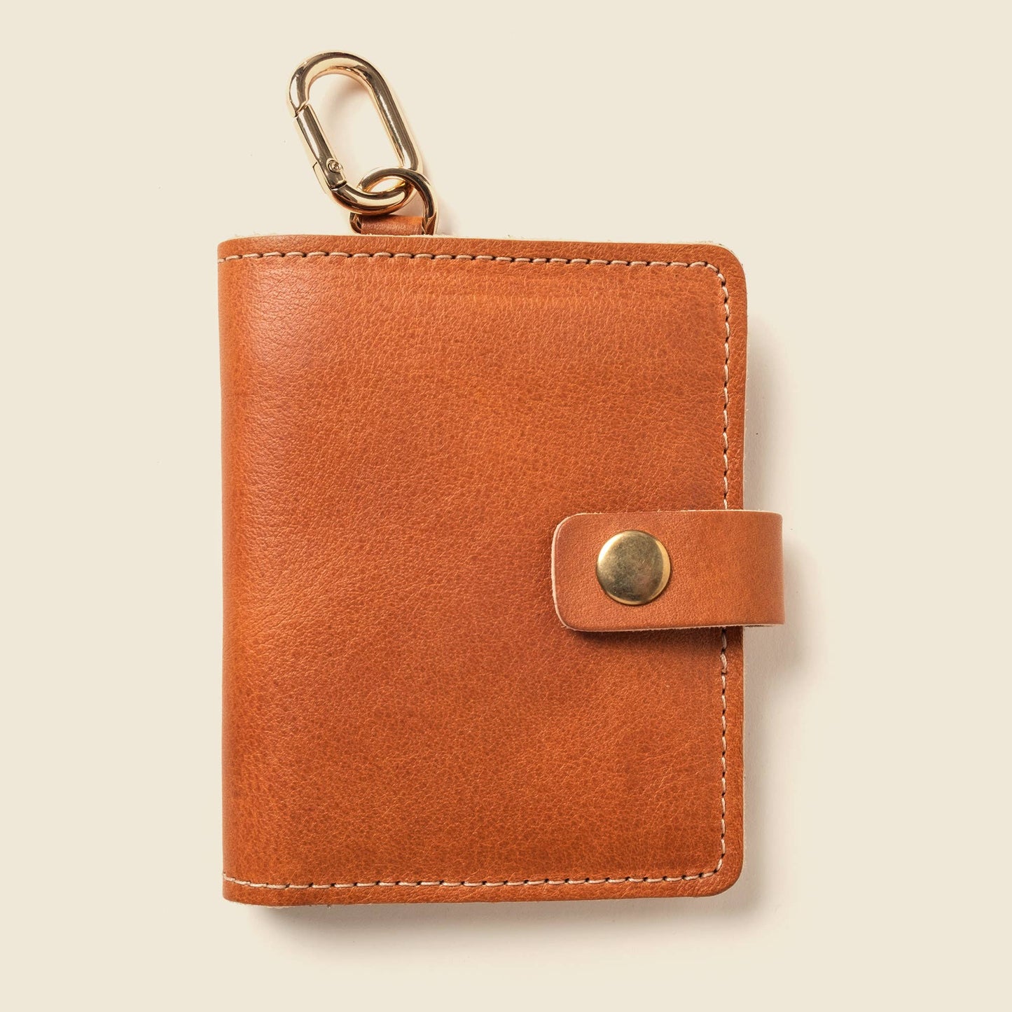 Snap Leather Wallet with Key Ring