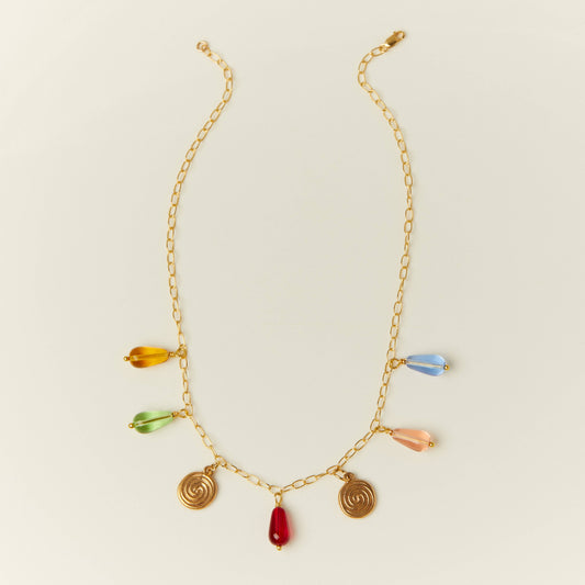 Technicolor Tear-drop Necklace