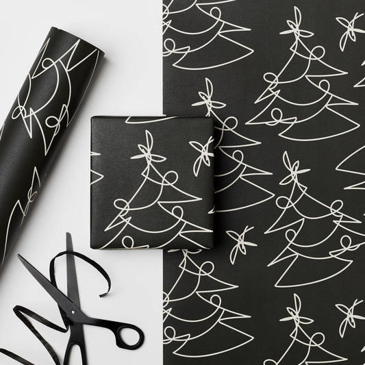 Christmas Gift Wrap - Black