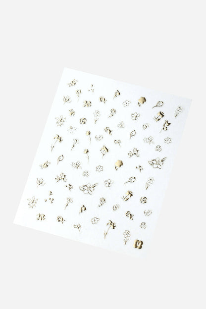 Flower Gold Nail Sticker by Zoe Wodarz