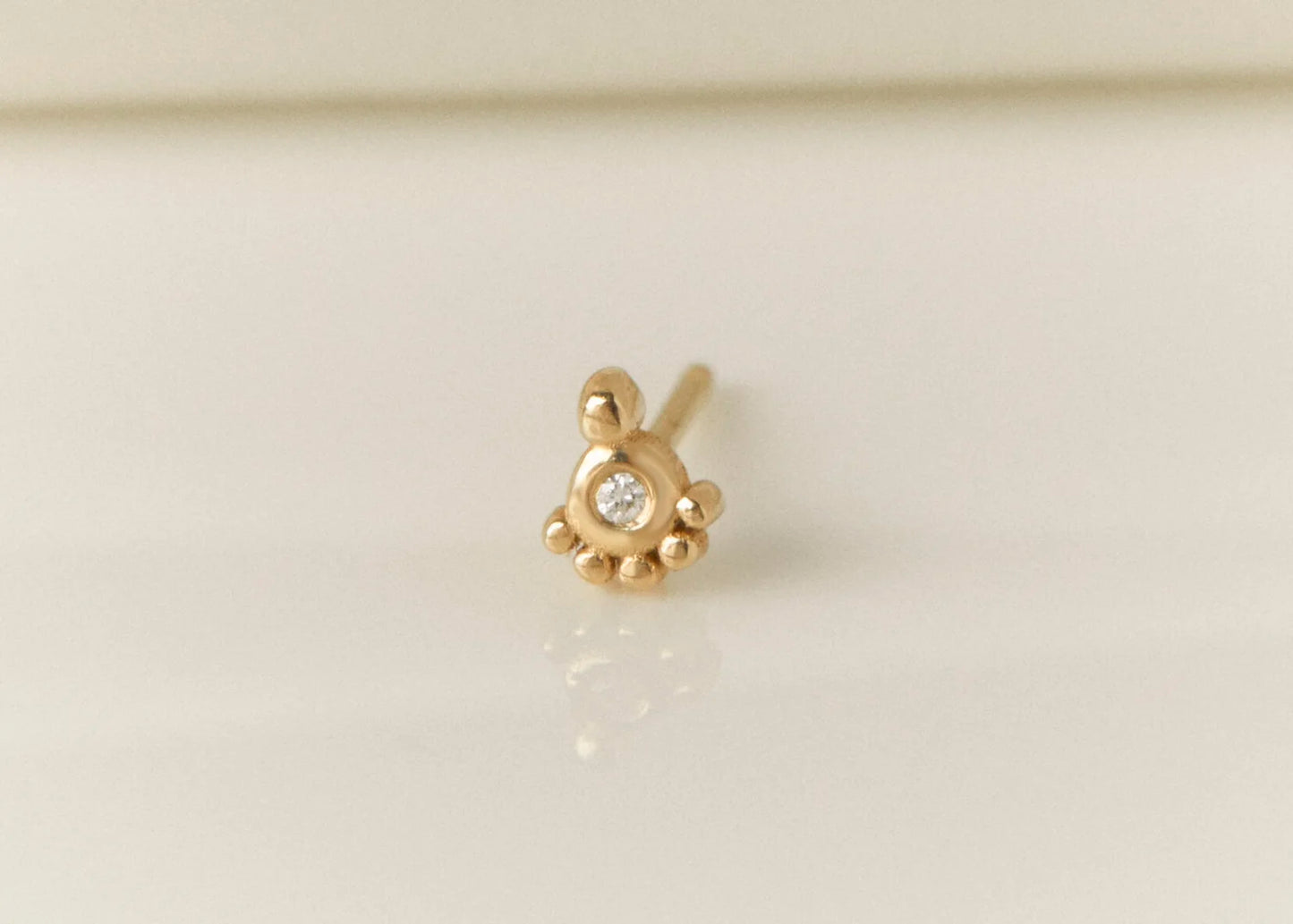 Gold and Diamond Pompeii Stud