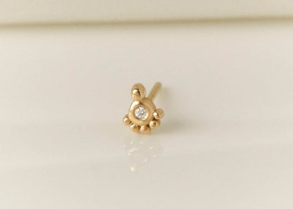 Gold and Diamond Pompeii Stud