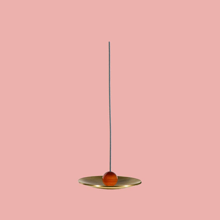 Hoseki Mari - Carnelian crystal Incense Burner