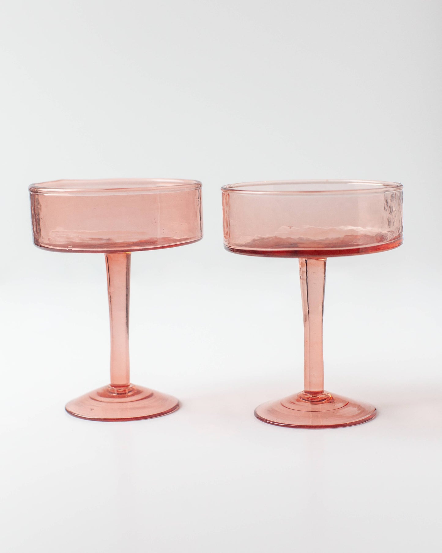 Hammered Coupe Cocktail Glass Pair