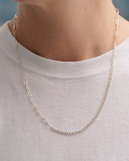 Paperclip x Curb Chain Necklace | OOAK
