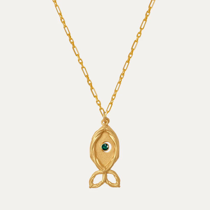 Evil Eye Repeller Fish Necklace