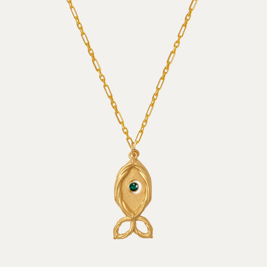 Evil Eye Repeller Fish Necklace
