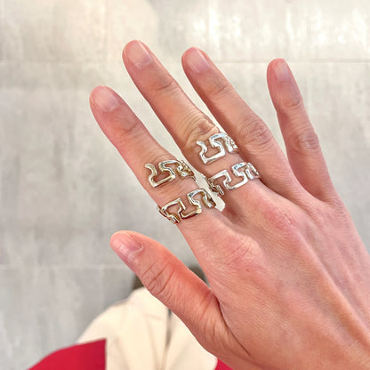 Decorative Edge Spiral Ring