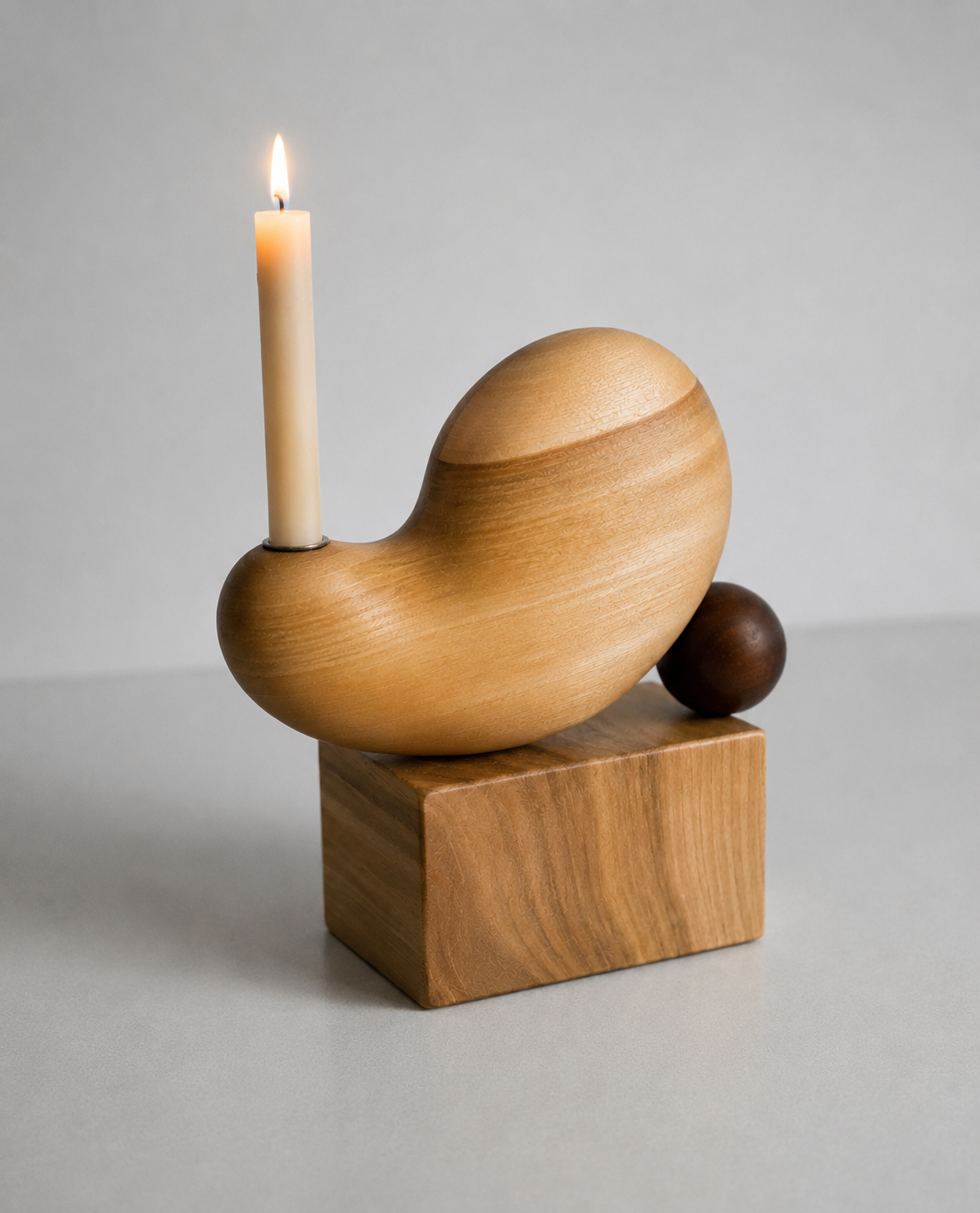 Wood Candle Holder